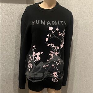 Nwt Rgstr black cherry blossom japan sweater .